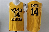 Bel Air Academy 14 Will Smith Yellow Stitched Movie Jersey,baseball caps,new era cap wholesale,wholesale hats